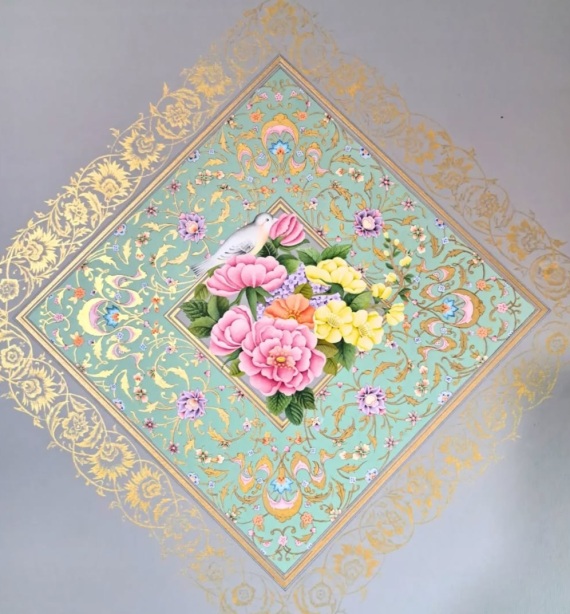 تذهیب و گل و مرغ